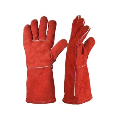 GUANTE DESCARNE - P/SOLDADOR PUÑO LARGO -ROJO-(1)