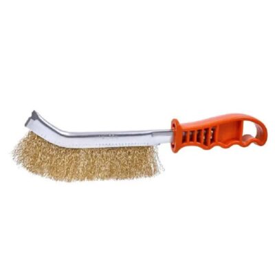 CEPILLO MANGO PLASTICO BRONCEADO